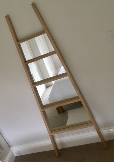 Wooden Ladder Mirror