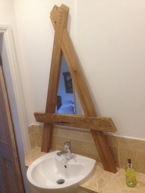 Pitched Pine A-frame Mirror